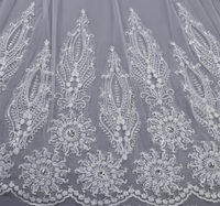 Voiles de Mariée de Luxe 2025 Blanc 3m 4m 5m Long Voile Cathédrale de Mariage Ivoire avec Dentelle Appliquée Perles et Cristaux