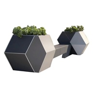 Banc en FRP durable de forme trapézoïdale, style urbain moderne, chaise de loisirs créative personnalisée pour espaces publics, parcs, gymnases, centres commerciaux, chaises d'attente