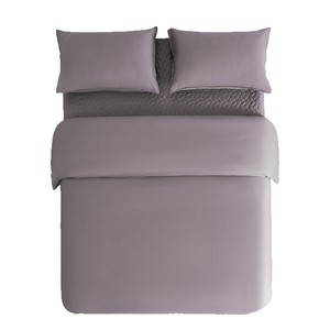   Juego de Ropa de Cama de Cuatro Piezas de Algodón, Color Sólido, Transpirable, Funda de Edredón, Sábana y Fundas de Almohada para Todas las Temporadas - Product Image 2