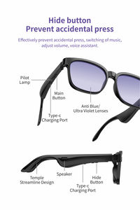 نظارات ذكية ملونة الأكثر مبيعًا في 2025 مع مساعد ذكاء اصطناعي وترجمة فورية ومكالمات هاتفية ومشغل فيديو بتقنية البلوتوث - Product Image 5