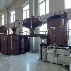 Totalmente automático 2500 litros Charente brandy cobre equipo de destilación de alcohol