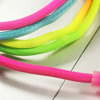 Câble de charge rapide USB-C vers C 3A de couleur arc-en-ciel, synchronisation des données, tressé en nylon pour ordinateur
