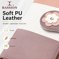 Dompet Wanita Bermerek Hassion, Dompet Panjang Minimalis Kulit PU Lembut dengan Rumbai, Dompet Desainer Mewah Bergaya