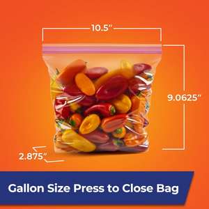 Bolsas de Almacenamiento de Alimentos Resistentes con Cierre a Presión, Tamaño Galón, Ideales para Alimentos para Bebés, Almacenamiento de Bocadillos y Organización de Pinceles - Product Image 2
