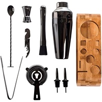 Kit de Barman Professionnel en Acier Inoxydable – Outils de Bar Écologiques et Modernes avec Sac de Transport – Idéal pour les Cadeaux de Voyage