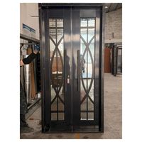 Porte d'entrée principale de style européen PRIMA pour hôtel, en acier inoxydable, portail principal en alliage d'aluminium, portes d'entrée