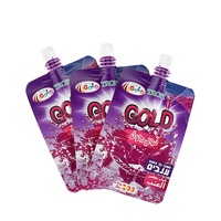 Sachet Doypack personnalisé en feuille d'aluminium avec soufflet de fond anti-fuite et bec verseur, capacité 500g 1L, pour emballage liquide rechargeable de jus, vente en gros