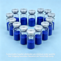Peptide de cuivre bleu GHK-Cu Polypeptide Matières premières cosmétiques Blanchissant et hydratant Faible quantité minimale de commande Garantie de dédouanement