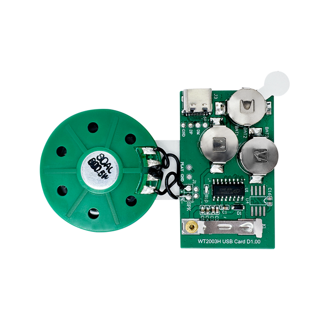 USB Downloadable Slide Tongue Control Playback Musical Chip for Greeting Card MP3 Music Voice for DIY Christmas Gift