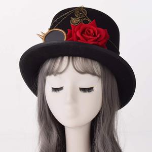 <strong>Halloween</strong> Hat Steampunk Top Hat Classic Goggles Roses Vintage <strong>Accessories</strong> Set for <strong>Adult</strong> - Product Image 5