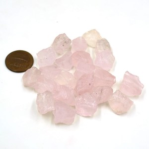 Piedras preciosas en bruto de cuarzo rosa de 8-10mm, piedras preciosas sueltas en bruto para la fabricación de joyas, piedra de nacimiento de enero, perfecta para elaborar joyas únicas - Product Image 2