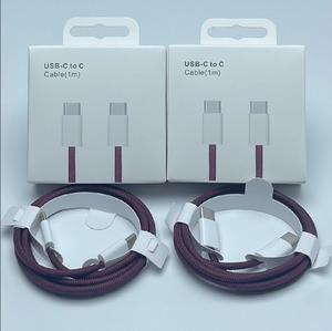 Cable de carga trenzado tipo C de alta velocidad con entrega de energía PD, cable de carga estable de 1M para iPhone 15-18, todos los dispositivos tipo C - Product Image 3