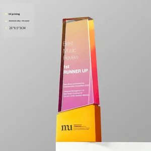 Trofeo de Cristal de Aleación de Aluminio con Gradiente de Color Grabado, Ecológico, de Alta Gama, Personalizable y Creativo, para Ganadores de Concursos - Product Image 6