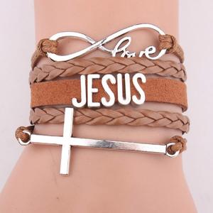 Pulsera de cuero tejida multicapa Pulsera de amor infinito Pulsera de <span class=keywords><strong>alfabeto</strong></span> JOKER de moda - Product Image 6
