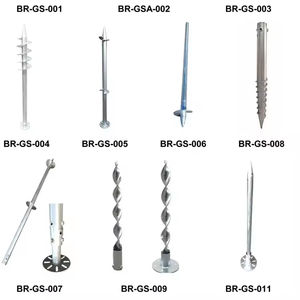 <span class=keywords><strong>Poteau</strong></span> d'ancrage à vis de fondation en acier au carbone Q235B galvanisé à chaud, entièrement fileté, diamètre 76-114 mm pour projets de fondations - Product Image 5