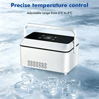 Étui isotherme pour stylo à insuline, boîte de transport pour diabétiques, avec verrou, compact, portable, refroidissement thermoélectrique pour voiture et hôtel, version française