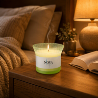 Bougie aromatique de luxe créative en cire de soja et de noix de coco, dégradé de couleurs, promotionnelle, vente en gros, NOVA |   Décorations artisanales pour la maison, bars de Diwali