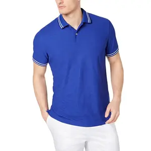 Kaus Polo Katun Pakistan Anti Berkerut Anti-pilling Antisusut Kaus Polo Golf Pria Kualitas Tinggi