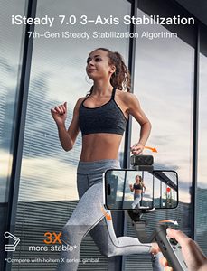 Hohem <span class=keywords><strong>Isteady</strong></span> Xe Kit estabilizador de cardán de teléfono cardán de 3 ejes para con luz de relleno ajustable magnética estabilizador plegable portátil - Product Image 4