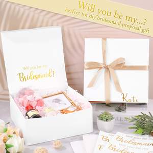 Boîtes de demande en mariage pour demoiselles d'honneur avec transfert personnalisé DIY et rubans – Boîtes « Veux-tu être ma demoiselle d'honneur ? » pour enterrement de vie de jeune fille - Product Image 1