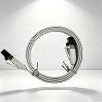 Kabel Jaringan Patch Cord Flat DT-LCF7005F-G 28AWG CAT7 F/FTP RJ45 untuk Pusat Data Berkecepatan Tinggi