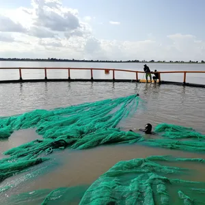 Filet de pêche doigt réglable, filet PE pour élevage de poisson hp