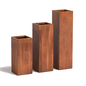 Fioriera rettangolare in acciaio Corten Premium | <span class=keywords><strong>Giardino</strong></span> esterno <span class=keywords><strong>albero</strong></span> e fiore arredo | Rustico moderno Patio cortile fioriera - Product Image 5