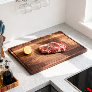 Planche à découper en <span class=keywords><strong>bois</strong></span> épaisse, antidérapante et robuste pour la cuisine, vente en gros d'usine - Product Image 5