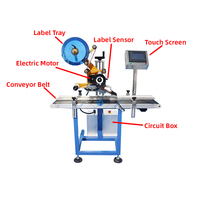 Orshang Machine d'étiquetage entièrement automatique de boîte d'emballage de cartouche en plastique de pochette plate pour le roulement de moteur en bois de papier de surface plane