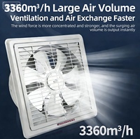 Ventilateur extracteur mural industriel et domestique pour cuisine, salle de bain et cabine de peinture, avec moteur en cuivre