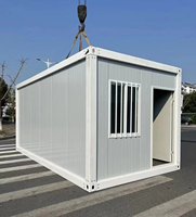 Conteneur mobile préfabriqué de luxe de 20 pieds, panneau sandwich de haute qualité en acier pour bureaux, maisons, hôtels, cuisines, magasins