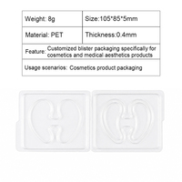 Boîte d'emballage pour masque oculaire, étui en blister transparent en PET pour l'esthétique médicale, plateau de protection, conteneur de rangement cosmétique professionnel en PP