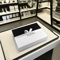 Boîtes en papier noir mat de luxe Carton kraft écologique recyclé UV Logo personnalisé Couvercle rigide amovible 2 pièces Emballage cadeau