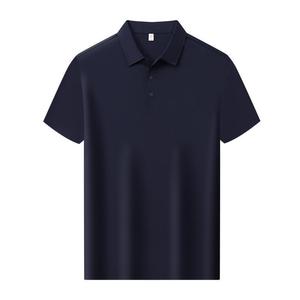 Camisa Polo de Tejido Liso de Algodón, Ropa de Trabajo de Verano, Cuello Camisero, Uso Diario Corporativo, Alta Calidad, Gris, Verde Claro, Blanco, Azul Marino - Product Image 3