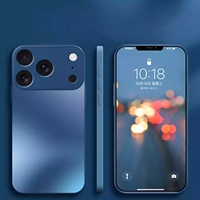 Étui de téléphone portable en acrylique de qualité supérieure, style Ins, pour 17 Pro Max, gris graphite, ultra fin, antichoc, moulage précis sur base de machine réelle