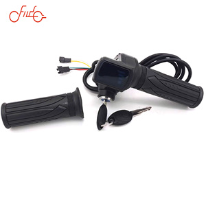 高品质耐用 ZHAO <span class=keywords><strong>HUA</strong></span> 48V 扭转式油门钥匙显示屏加速手柄电动自行车/摩托车 155x95mm 替换件 - Product Image 6