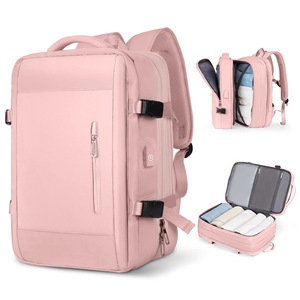 Laptop <b>Backpack</b> 17 Inch Expandable With Usb Charging Port For Business Travel Unisex Solid Color - Product Image 5