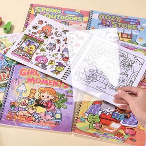 Libro de Colorear y Dibujar con Espiral, Autoadhesivo, para Aliviar el Estrés y la Estimulación Mental de los Niños - Product Image 4