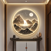 Peintures de nature morte lumineuses rondes, décoratives, pour l'intérieur, art mural d'appoint