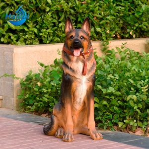 Vente directe usine : Statues de chien Berger <span class=keywords><strong>allemand</strong></span> grandeur nature en fibre de verre, figurines d'animaux mignonnes en résine - Product Image 3