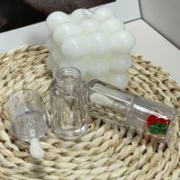 Tube de brillant à lèvres rond en plastique, grande tête de brosse, motif fruits variés, mignon, 4 ml – Meilleures ventes