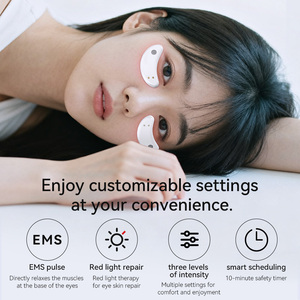 Masseur oculaire EMS à lumière rouge pour les cernes et les ridules, <span class=keywords><strong>3</strong></span> niveaux d'intensité avec minuteur de 10 minutes, soulage la fatigue oculaire - Product Image 3
