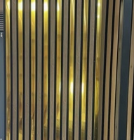 Panel Dinding Akustik Peredam Suara dari Kayu Oak Slat Dekoratif Berlapis Wol