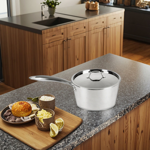 High Quality Stainless Steel <strong>Saucepan</strong> Modern Design <strong>Induction</strong> Compatible Sustainable with Pot Cover - Product Image 6