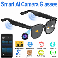 Lunettes Intelligentes 41g Légères, Audio Ouvert, Double Haut-parleur, 7H d'Autonomie Musicale, Appels Sans Fil, Assistant Vocal IA pour le Voyage