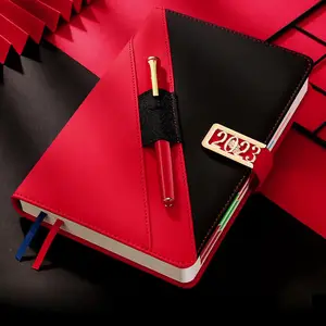 2024 थोक समय प्रबंधन ए 5 स्लिड हार्ड कवर डायरी व्यवसाय एजेंडा नोटबुक पेन धारक के साथ अनुकूलन योग्य