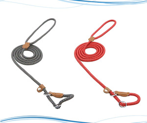 Kingtale Strong Slip Rope Dog Training Leash Heavy Duty Durable Braided Nylon <strong>Lead</strong> with Rubber Stopper &amp; Padded Handle - Product Image 4