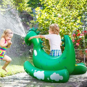 Inflatable Dinosaur Water Sprayer 150x118x86cm Outdoor Lawn Ride On Toy For Kids Green PVC Float - Product Image 4