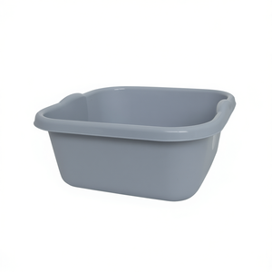 Cubo Cuadrado de Plástico Gris de 10 Litros para Uso Doméstico - Product Image 3