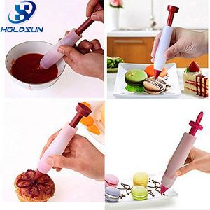 หัวฉีดซิลิโคนสำหรับตกแต่งเค้กช็อคโกแลตเกรดอาหารแบบพกพาสำหรับอบขนมในครัว - Product Image 5